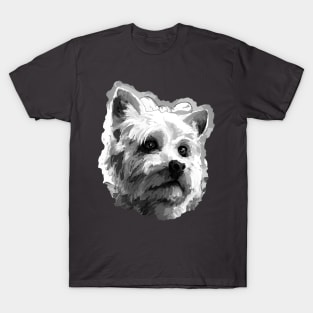 Yorkshire Terrier Black and White T-Shirt